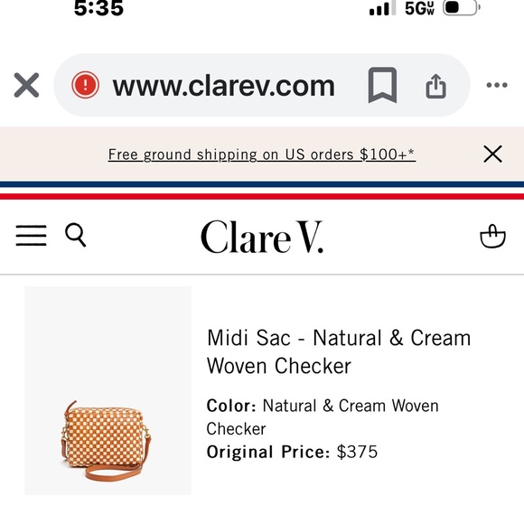 NWOT Clare V Midi sac genuine leather crossbody - Picture 7 of 13